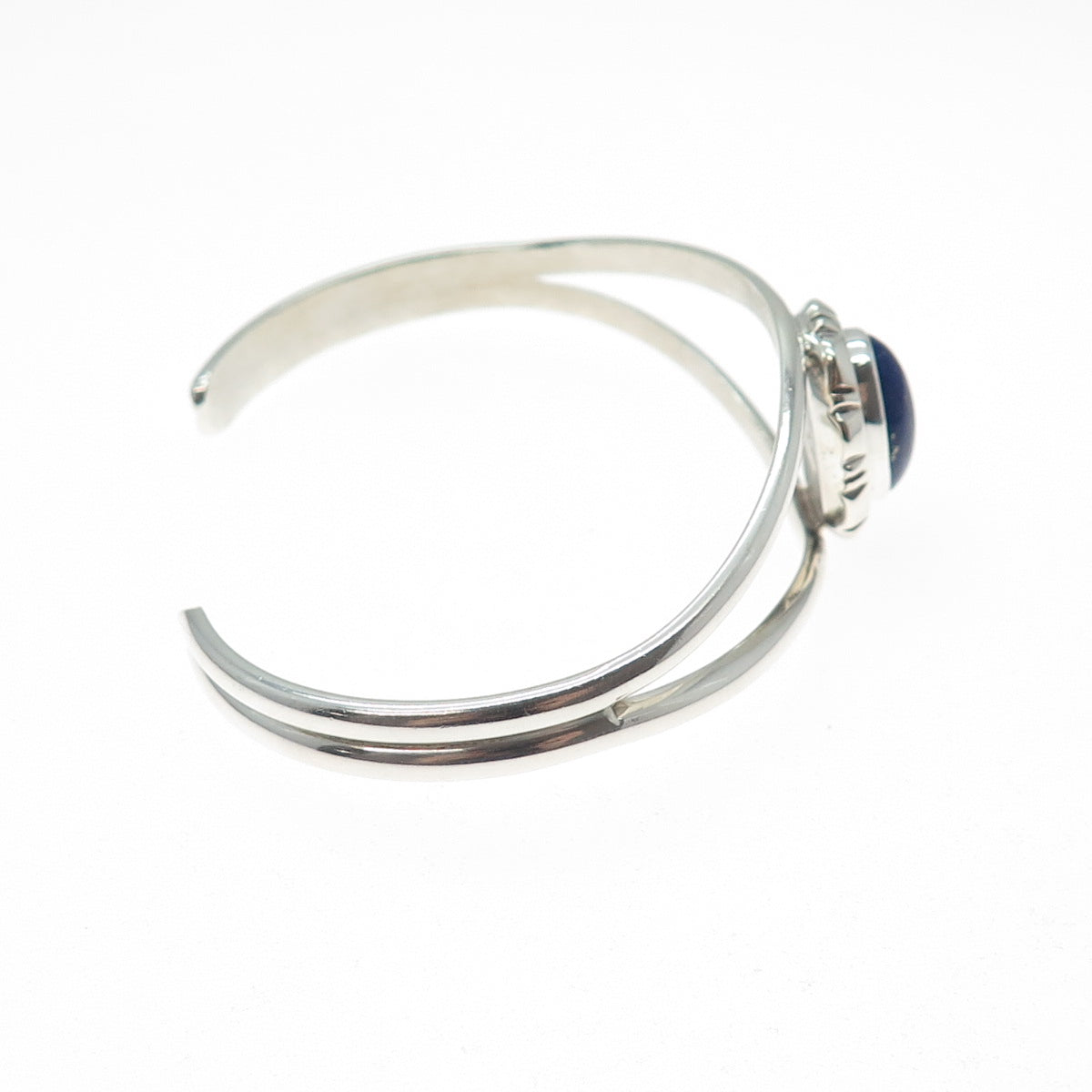 CAROL FELLEY 925 Sterling Silver Vintage 1987 Lapis Adjustable Bracelet 6.75"