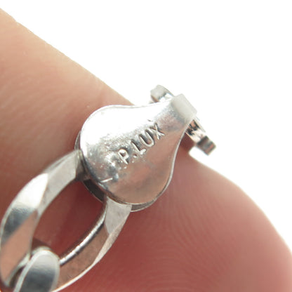 P. LUX 925 Sterling Silver Italy Curb Link Bracelet 8"