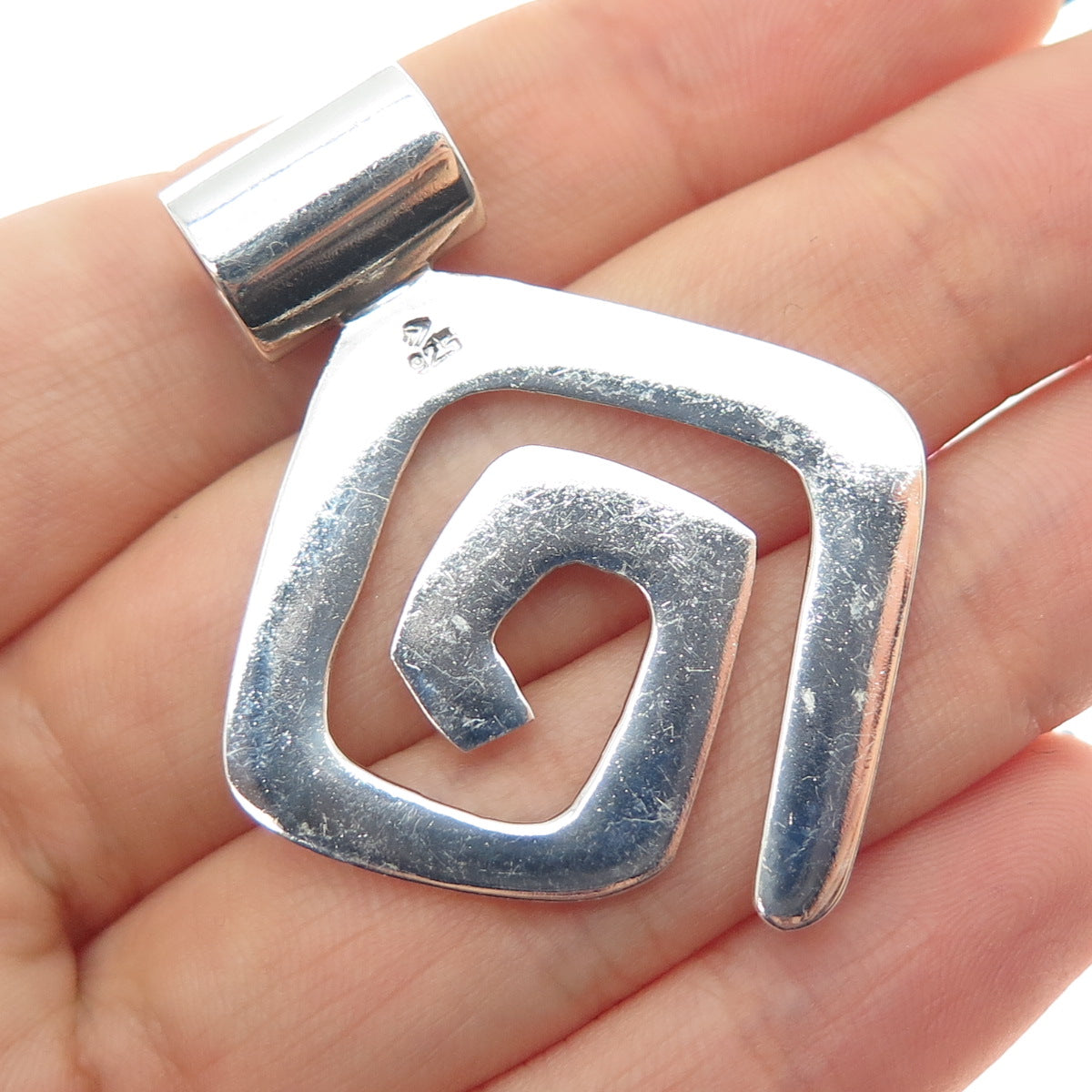 SILPADA 925 Sterling Silver Vintage Modernist Spiral Slide Pendant