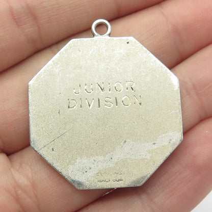 925 Sterling Silver Vintage Junior Division "Ulver" Culver Military Pendant