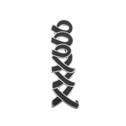 925 Sterling Silver Vintage Mexico Real Black Onyx XO Hugs & Kisses Pin Brooch