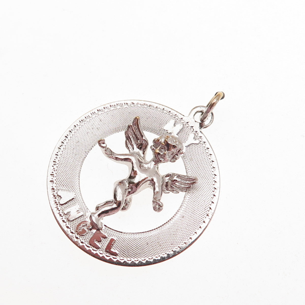 MARK MERCY 925 Sterling Silver Vintage My Angel Cherub Charm Pendant