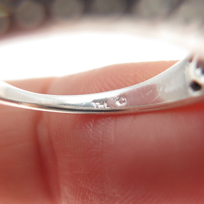 925 Sterling Silver Round-Cut C Z Sparkle Dome Ring Size 7.25