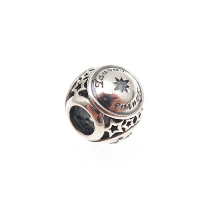 Pandora 925 Sterling Silver Taurus Zodiac Sign Slide Bead Charm