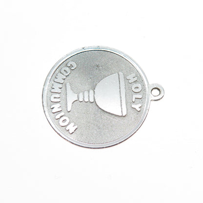 MARC MERCY 925 Sterling Silver Vintage Holy Communion Mini Charm Pendant