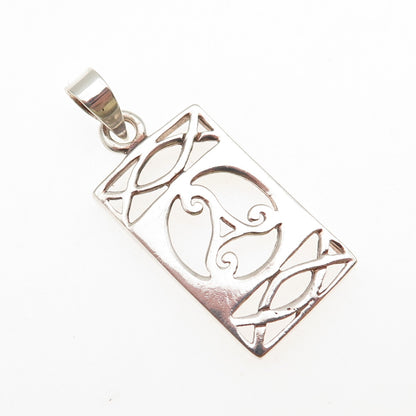 925 Sterling Silver Vintage Celtic Triskelion Charm Pendant