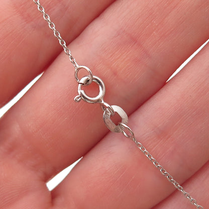 Chuck Clemency 925 Sterling Silver Real Tanzanite White Topaz Chain Necklace 20"