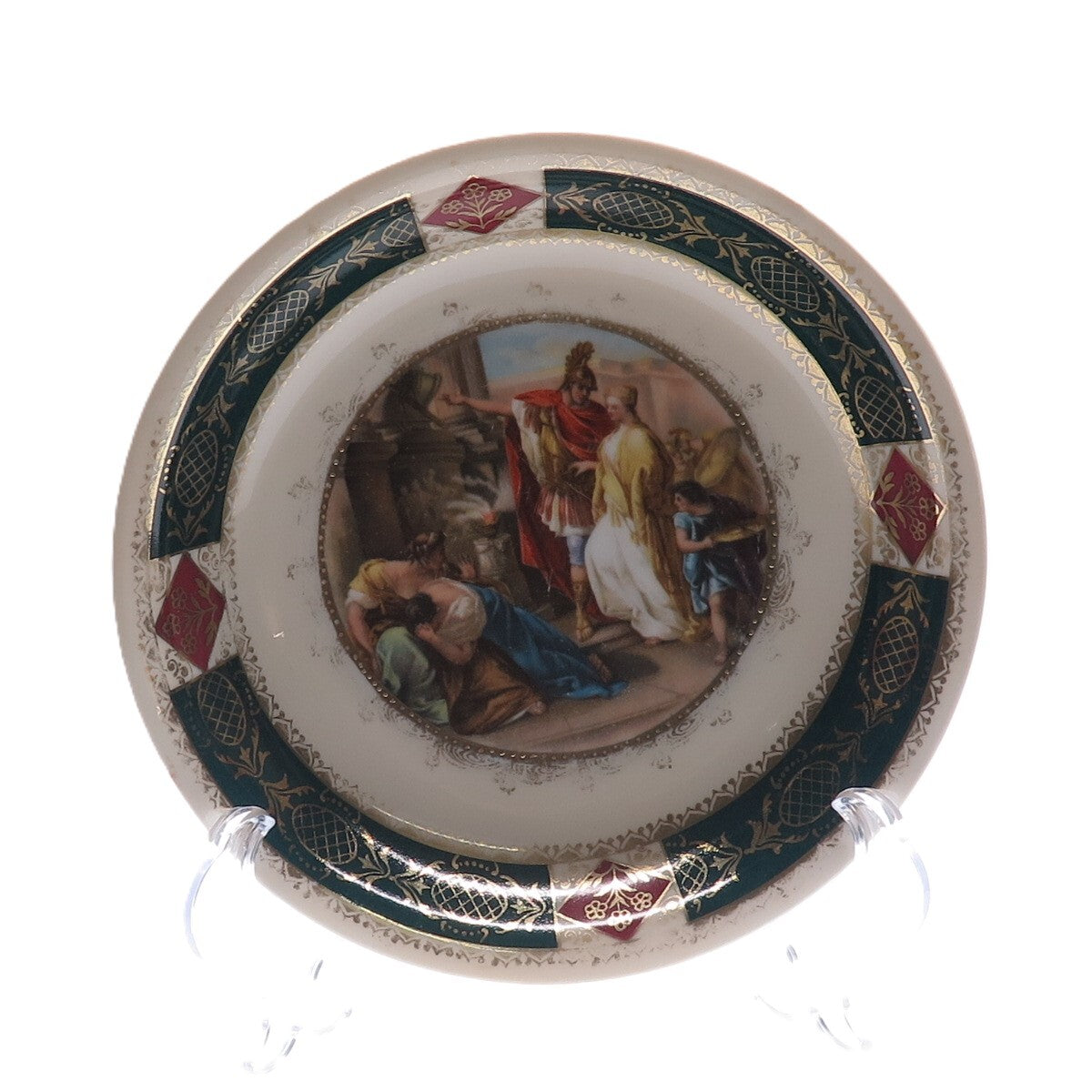 MORITZ ZDEKAUER Altrohlau Antique Storyteller Hand Painted Porcelain Plate