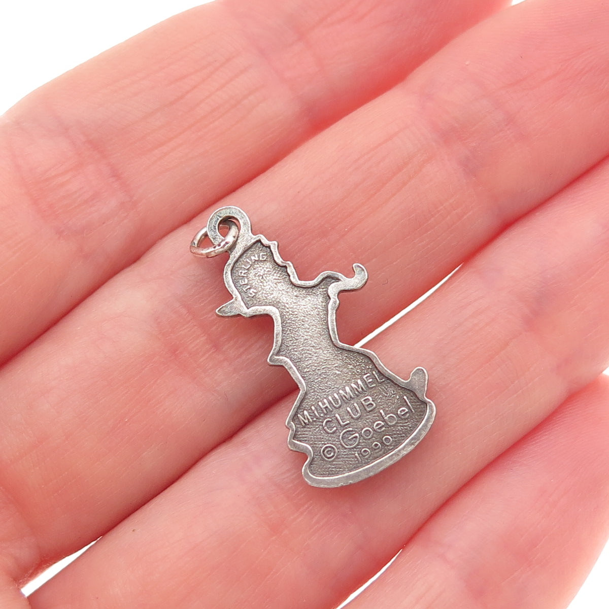 Goebel 925 Sterling Silver Vintage 1990 Merry Wanderer M.I. Hummel Mini Pendant