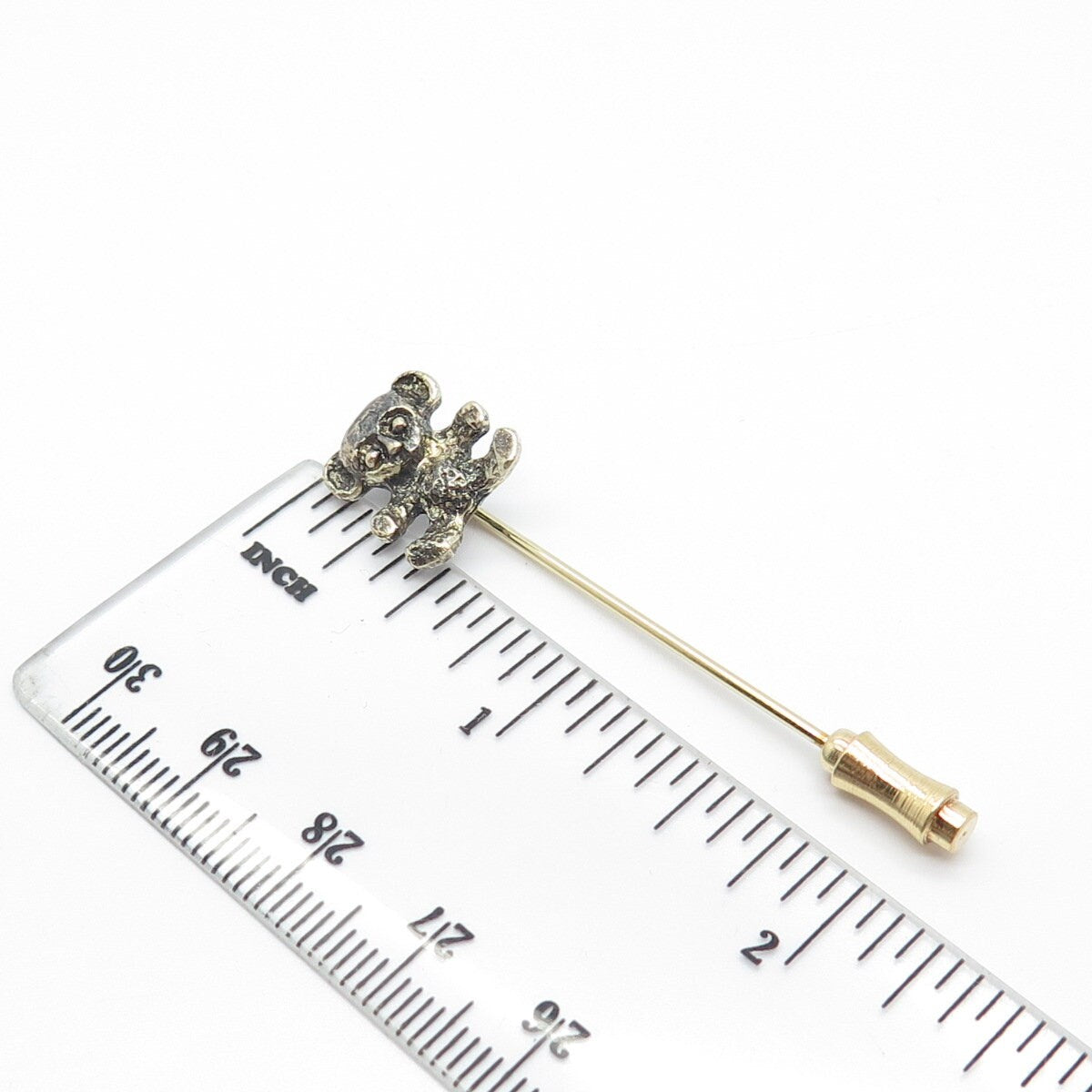 925 Sterling Silver Gold Plated Vintage Coala Lapel Pin