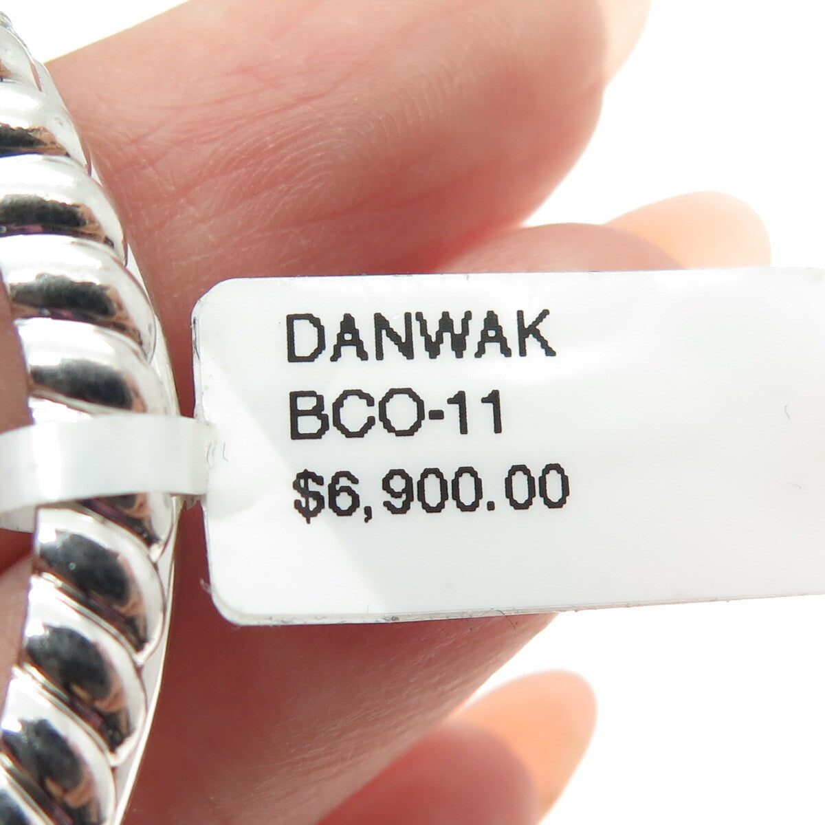 DANWAK 18K Gold Sterling 98-Diamond 1.17ct Green Amethyst 7.67ct Bracelet 6.75"