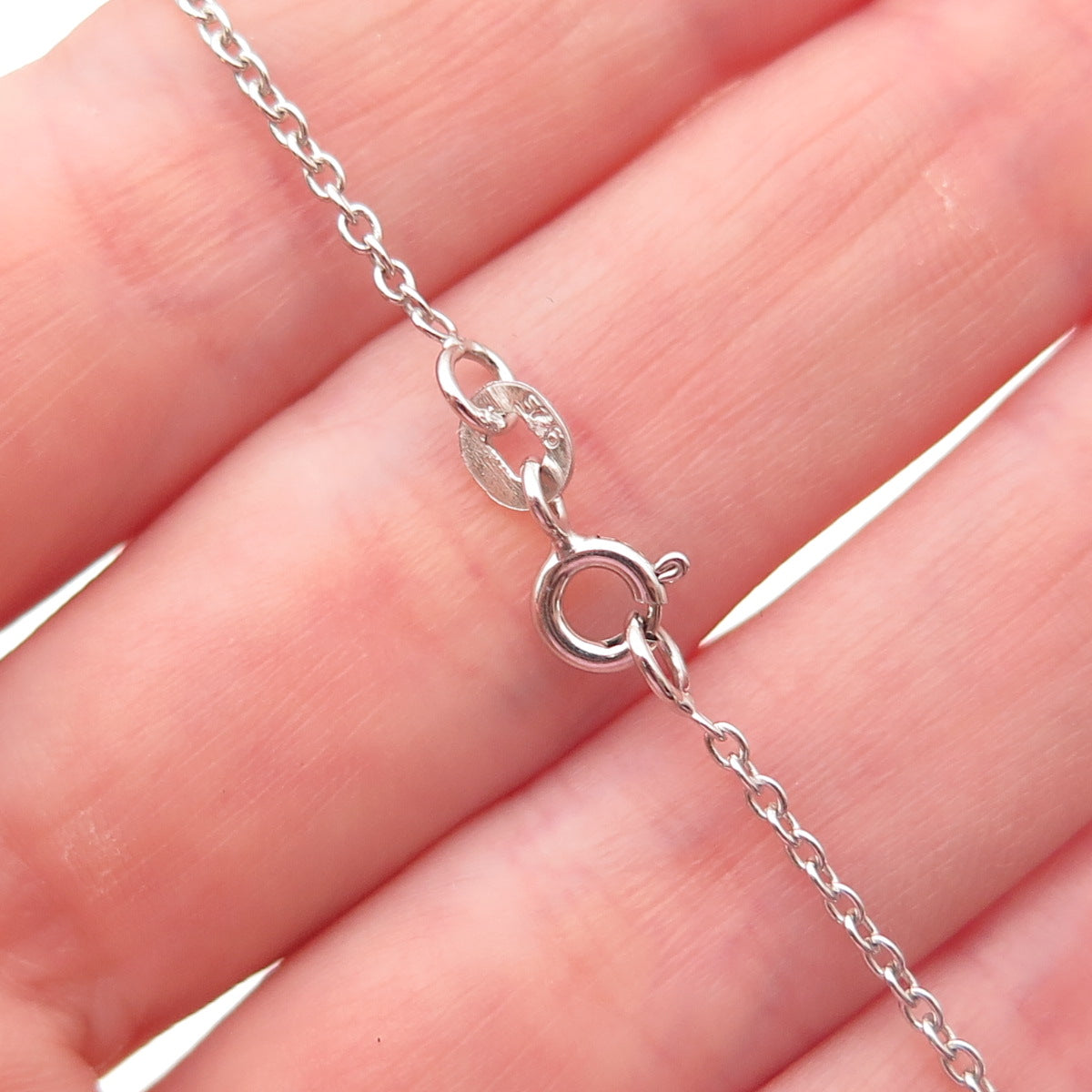 Chuck Clemency Sterling Silver Real Tanzanite Floral Cable Chain Necklace 20"