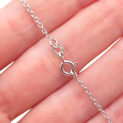 Chuck Clemency Sterling Silver Real Tanzanite Floral Cable Chain Necklace 20"