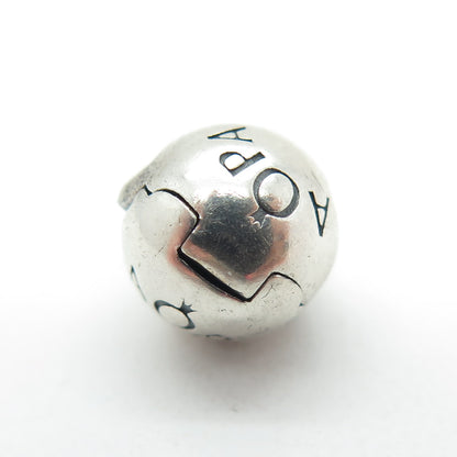 PANDORA 925 Sterling Silver Logo Bracelet Clip Lock Charm