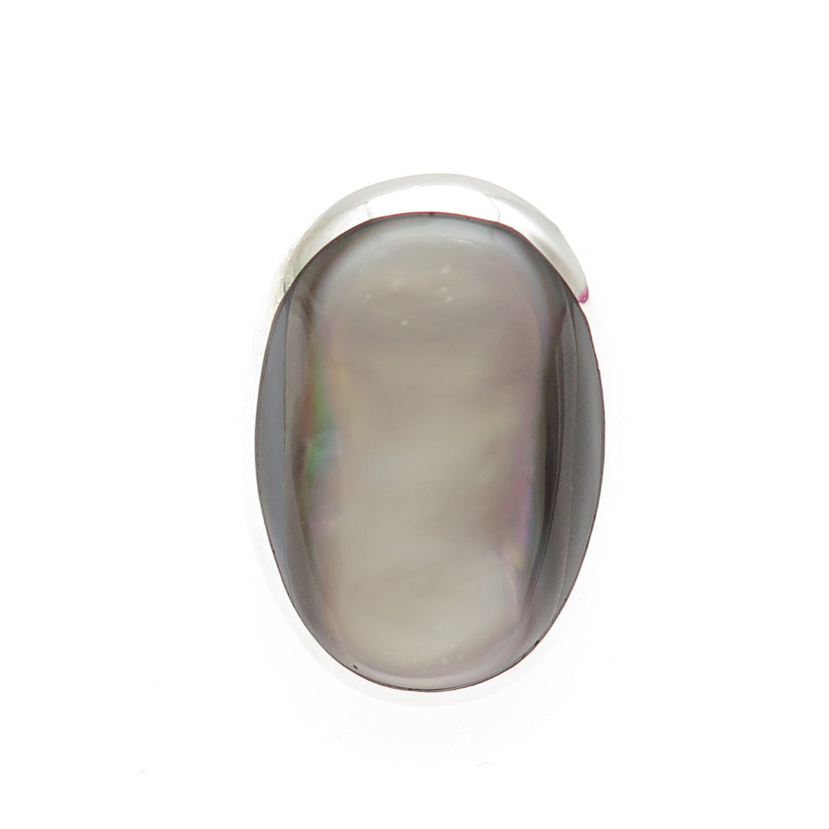 CHAPAL ZENRAY Sterling Silver Vintage Real Abalone Shell Modernist Ring Size 8