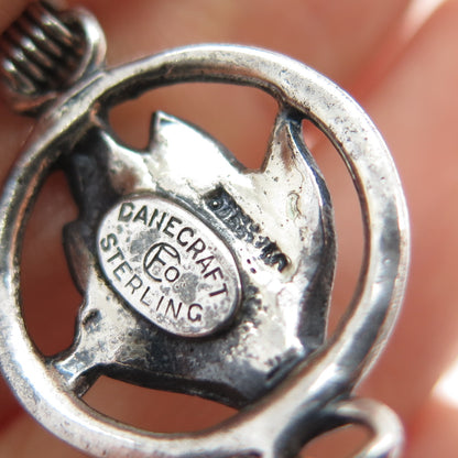 DANECRAFT 925 Sterling Antique Art Deco Floral Leaf Bracelet 6" (missing lock)