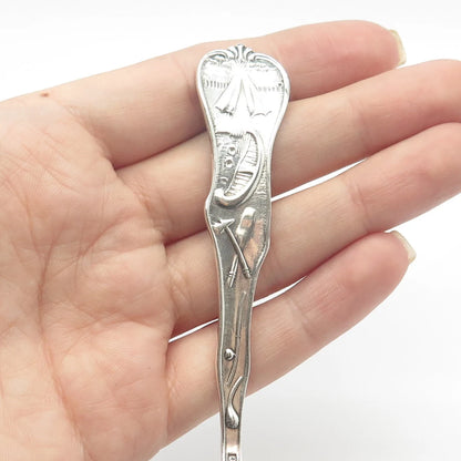 925 Sterling Silver Antique Watson States & Cities "Illinois" Demitasse Spoon