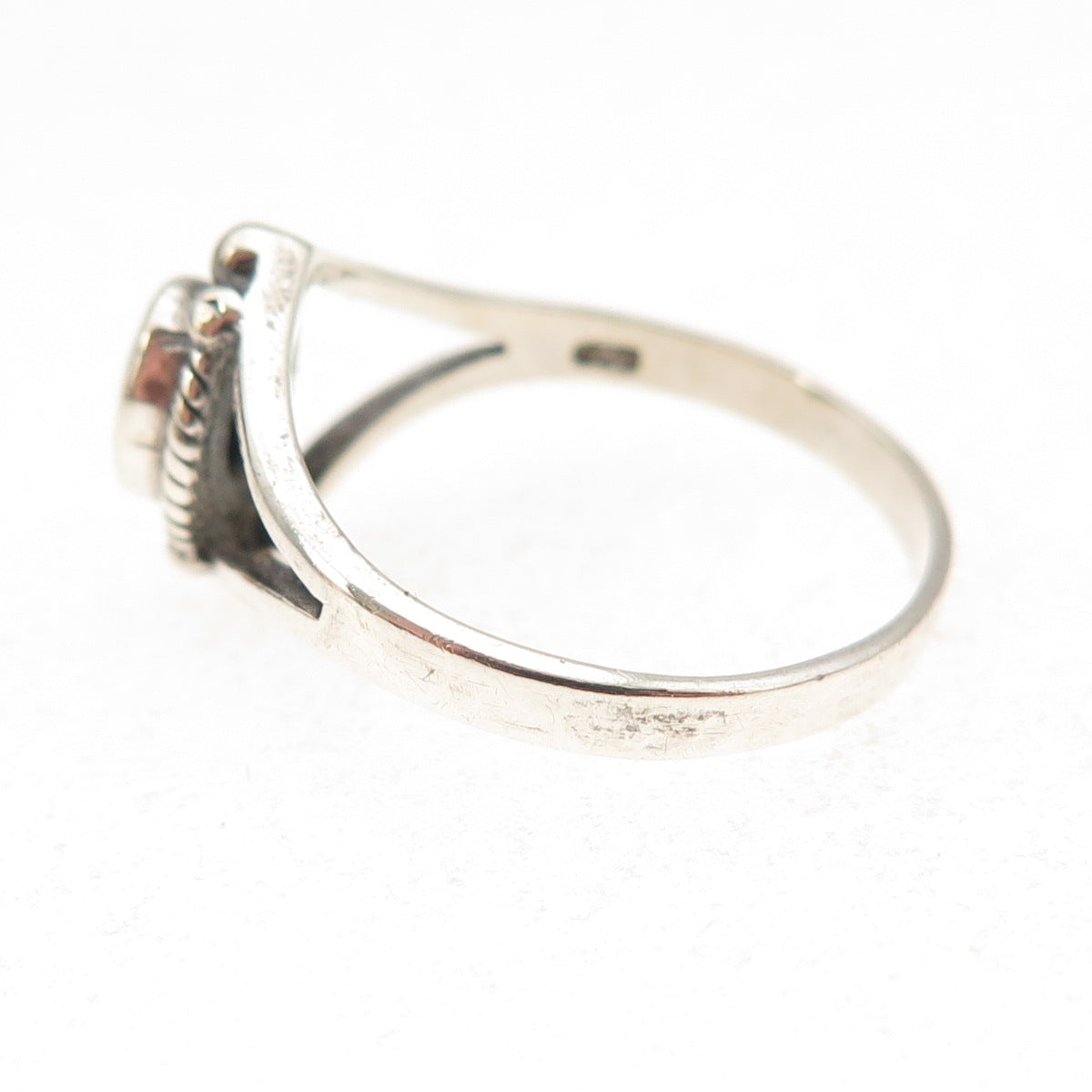 925 Sterling Silver Vintage Real Turquoise Oxidized Ring Size 8