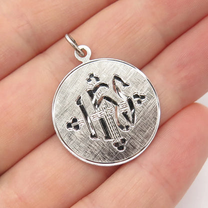 925 Sterling Silver Vintage Griffith & Sons Co Striped Pendant