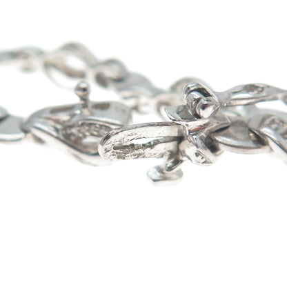 JANE SEYMOUR Sterling Silver Real Round-Cut Diamond Infinity Link Bracelet 7.5"