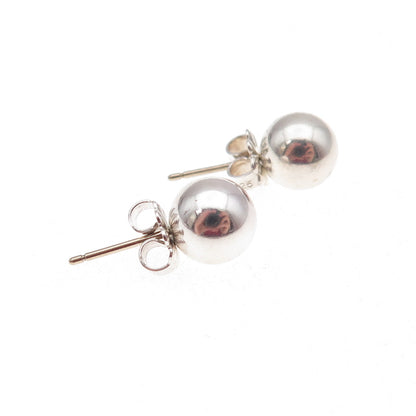 Tiffany & Co. 925 Sterling Silver Vintage HardWear 8mm Ball Stud Earrings