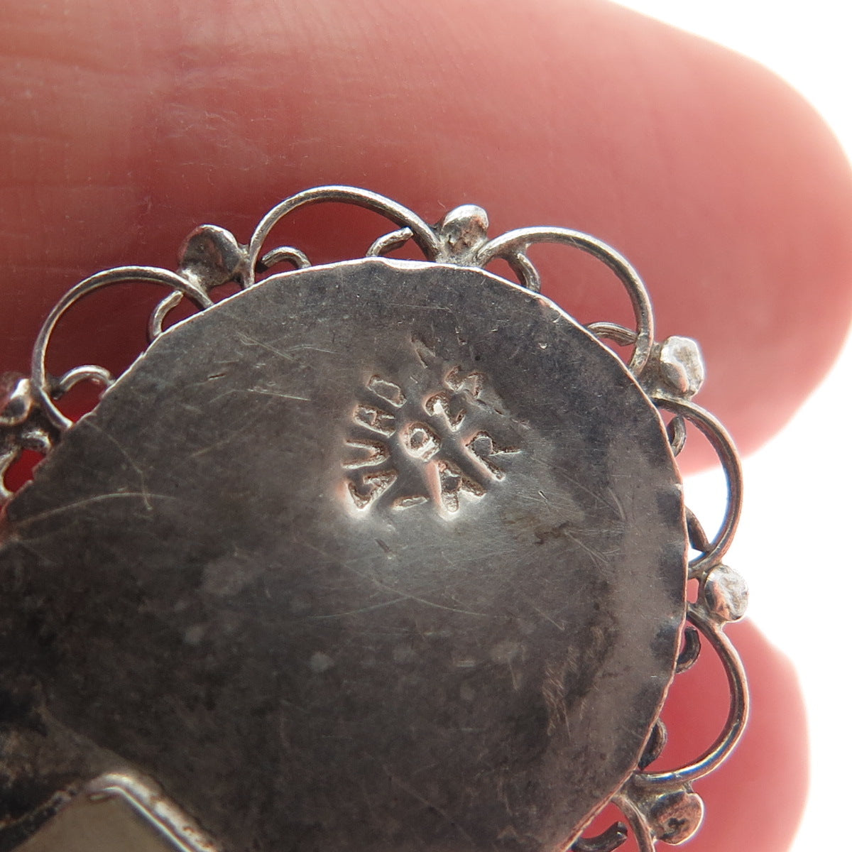 925 Sterling Silver Vintage Mexico Guadalajara Cameo Victorian Lady Earrings