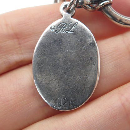 RALPH LAUREN 925 Sterling Silver Vintage Pocket Watch Fob Chain 16"
