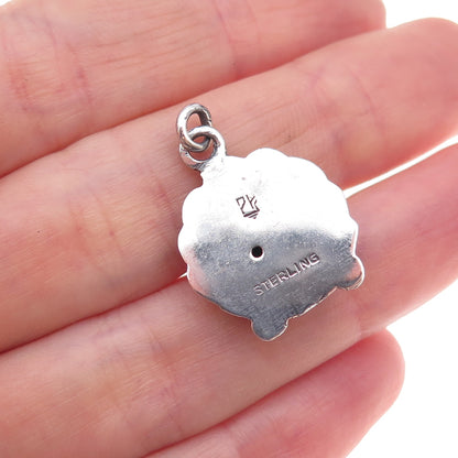 Carl Poul Petersen 925 Sterling Silver Antique Art Deco Seashell Charm Pendant