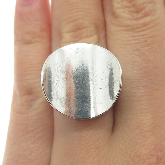 925 Sterling Silver Vintage Modernist Ring Size 7.25