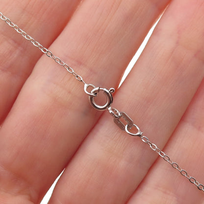 Chuck Clemency 925 Sterling Silver Real Tanzanite Topaz Heart Chain Necklace 20"