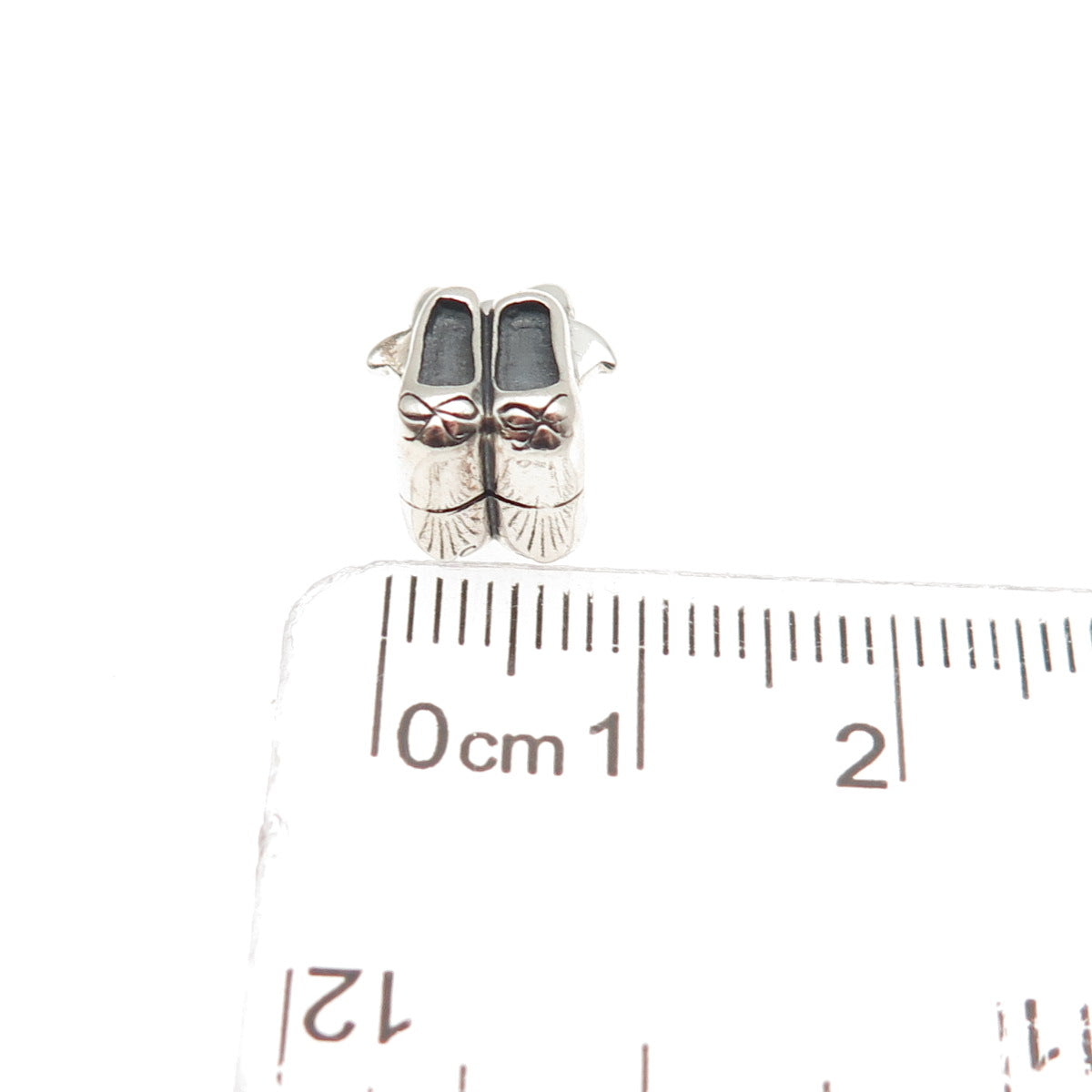 Chamilia 925 Sterling Silver Ballerina Shoes Slide Bead Charm