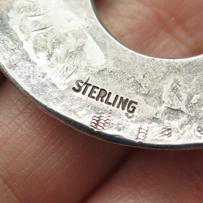 Old Pawn Sterling Silver Vintage Southwestern Crescent Arrow Oxidized Pin Brooch