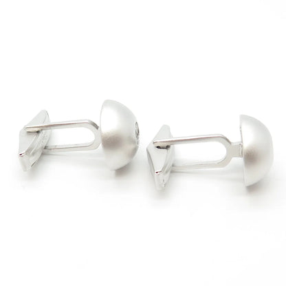 925 Sterling Silver Vintage Round-Cut C Z Cufflinks