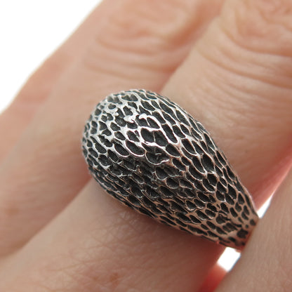 BELL TRADING POST Sterling Silver Vintage Modernist Dome Oxidized Ring Size 8
