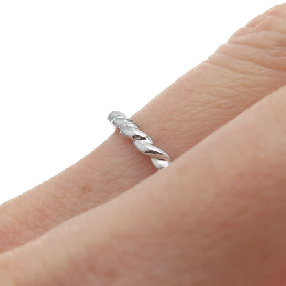 925 Sterling Silver San Marco Macaroni Band Ring Size 7.25