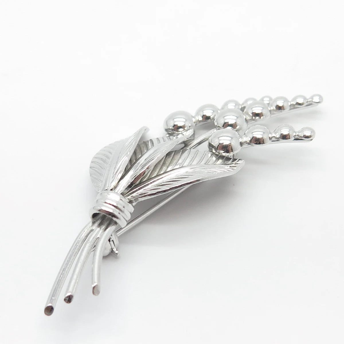 925 Sterling Silver Vintage Carl Art Floral Pin Brooch