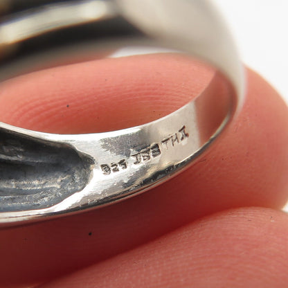 925 Sterling Silver Vintage Ribbed Knot Ring Size 6.25