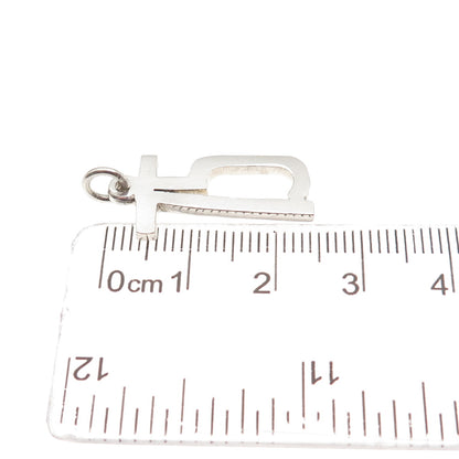 925 Sterling Silver Vintage Lucky Number 75 Charm Pendant