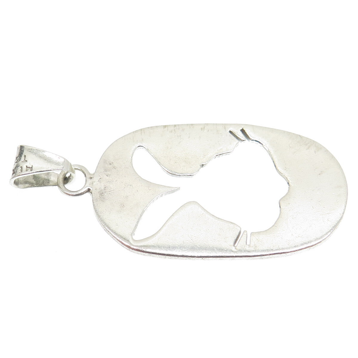 925 Sterling Silver Vintage Mexico Bugs Bunny Tag Pendant