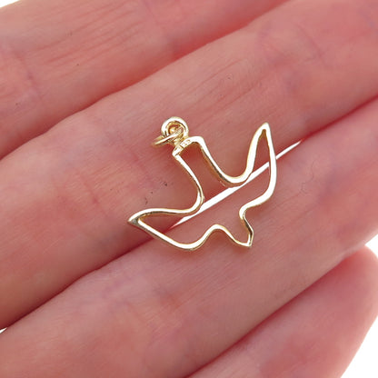 925 Sterling Silver Gold Plated Holy Spirit Charm Pendant