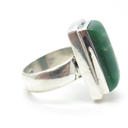 925 Sterling Silver Vintage Real Turquoise Gemstone Ring Size 8.5