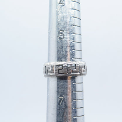 925 Sterling Silver Greek Maze Band Ring Size 5.75
