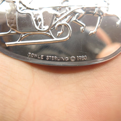 925 Sterling Silver Vintage Towle 1980 "Jingle Bells" Large Pendant