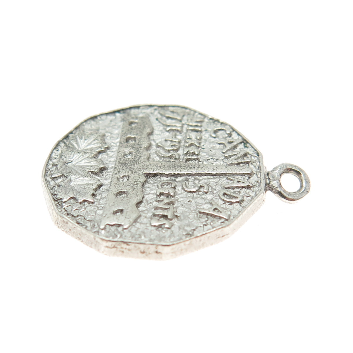 925 Sterling Silver Vintage 1751- 1951 Canada Big Nickel 5 Cents Coin Pendant