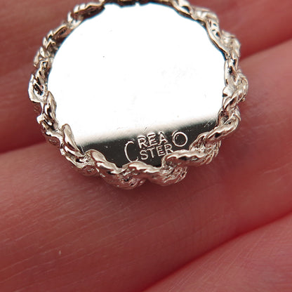 CREA 925 Sterling Silver Vintage Bermuda Palm Tree Mini Charm Pendant
