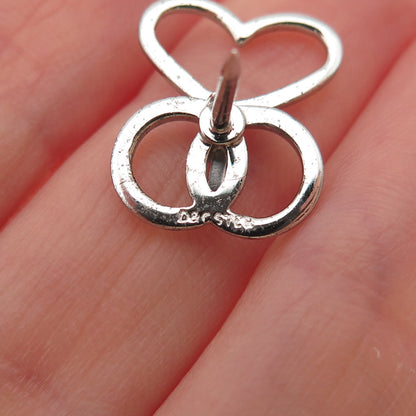 Dieges & Clust 925 Sterling Silver Vintage Unity Heart Cross Tie Tack Lapel Pin