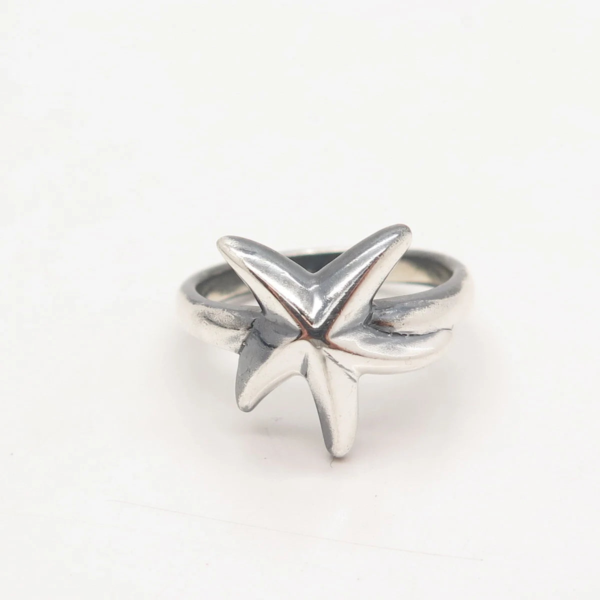 925 Sterling Silver Vintage Starfish Ring Size 8