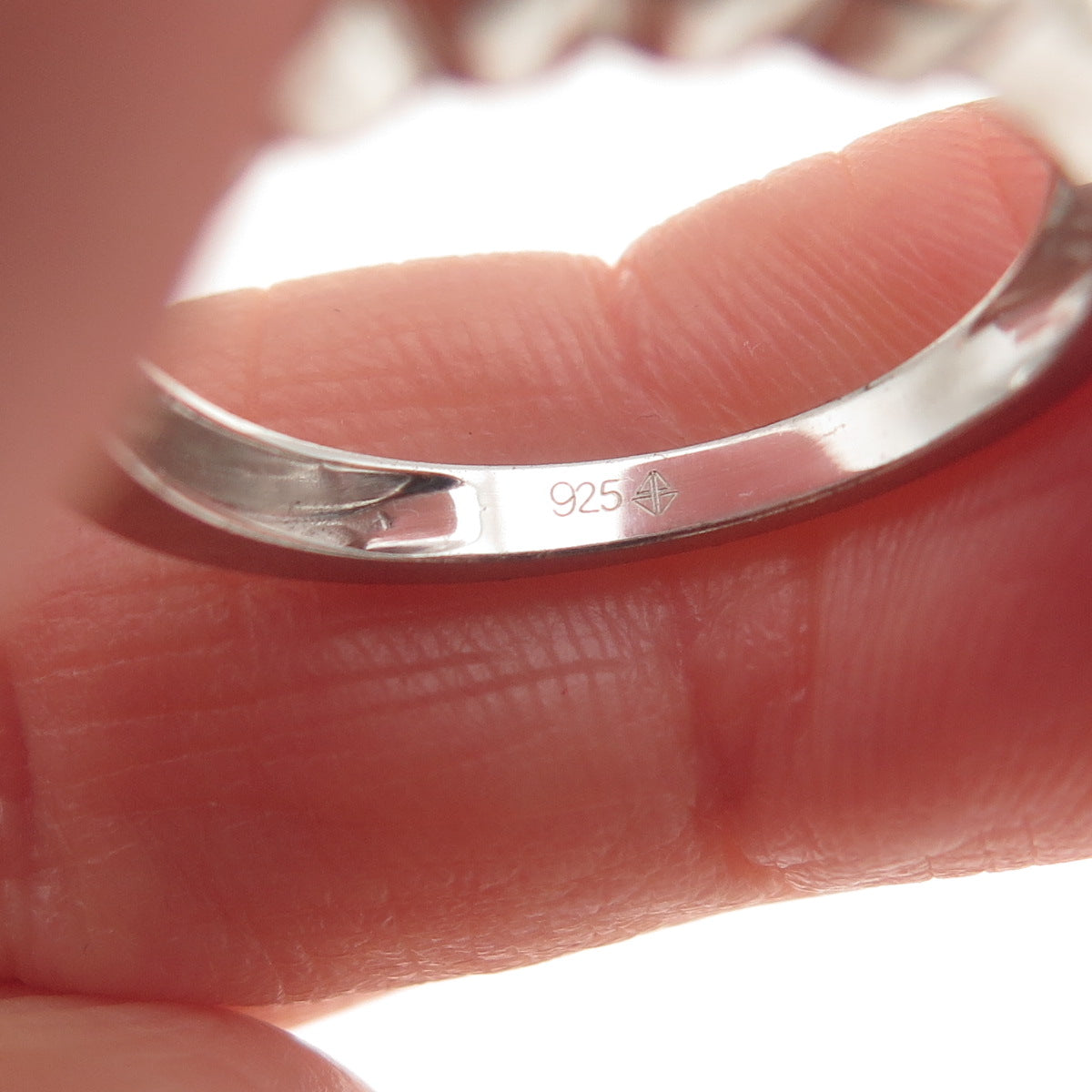 925 Sterling Silver Round-Cut C Z Half Eternity Ring Size 7