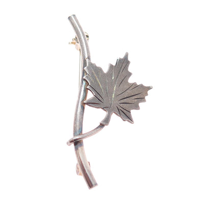 BOND BOYD 925 Sterling Silver Vintage Grape Leaf Pin Brooch
