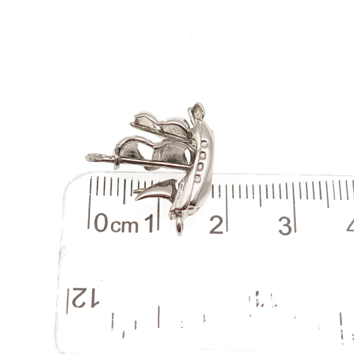 925 Sterling Silver Vintage Viking Ship Mini Charm Pendant